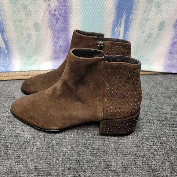 Donald Pliner Brown Studded Ankle Booties - Picture 3 of 7